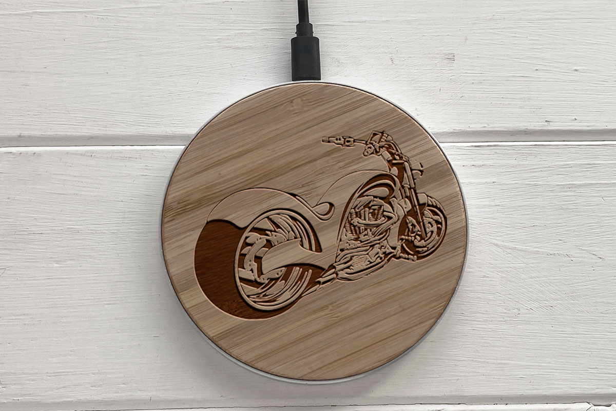 

Быстрая беспроводная деревянная зарядка SkinWood White Fast Charge chopper