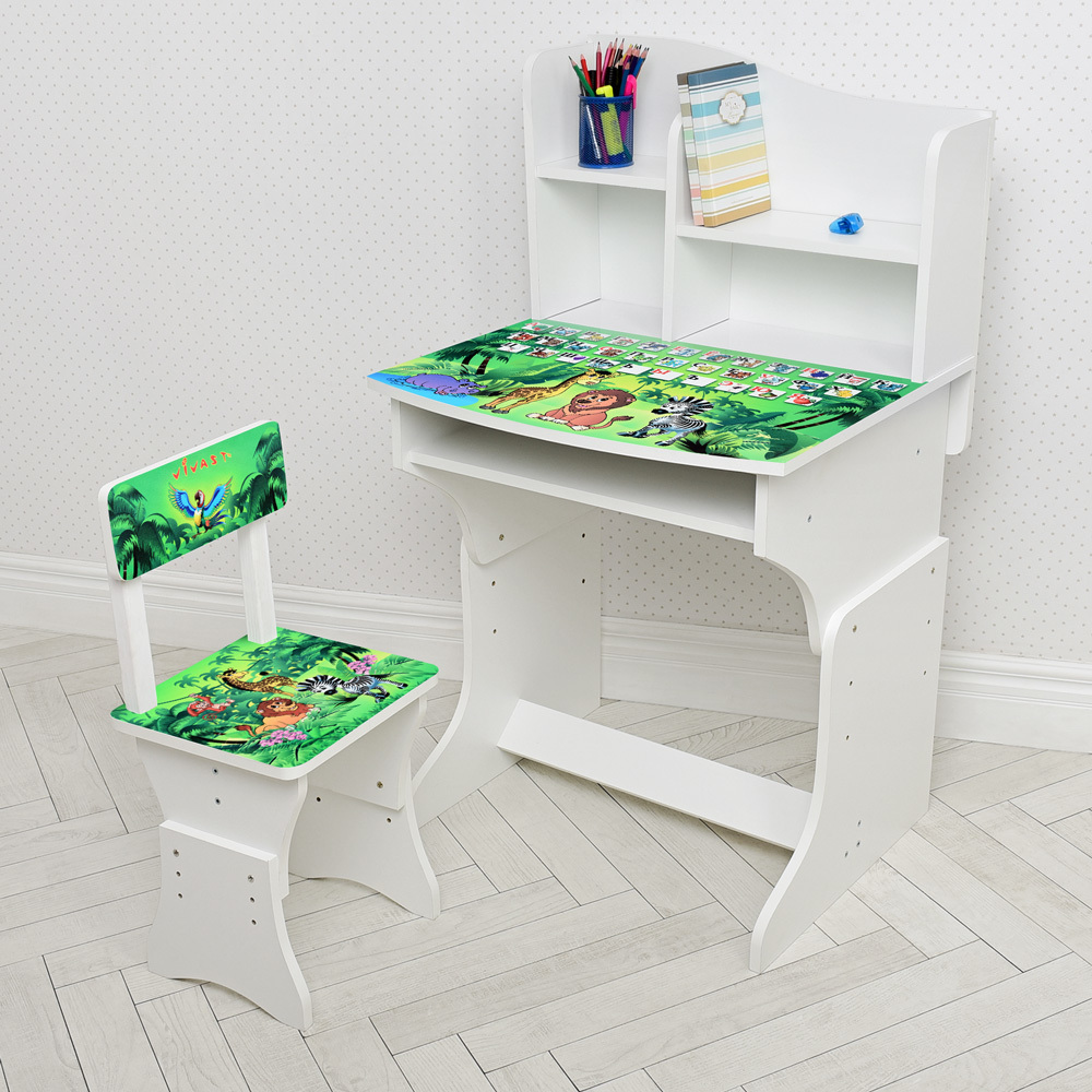

Парта Bambi Джунгли 904-5(RU) White / Green (904-5(RU))