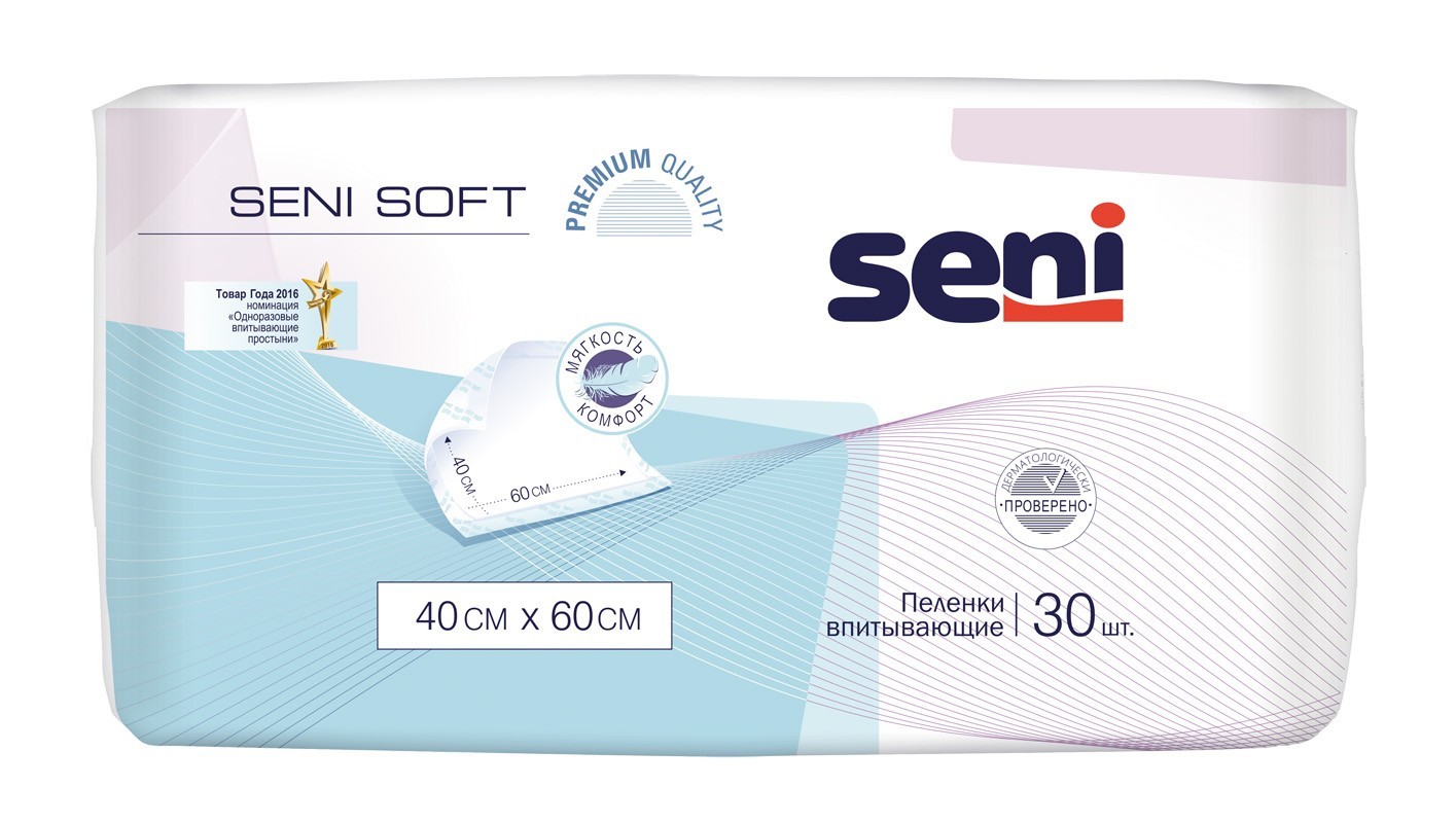 

Пелюшки гігієнічні SENI SOFT Super 40х60 см (30 шт)