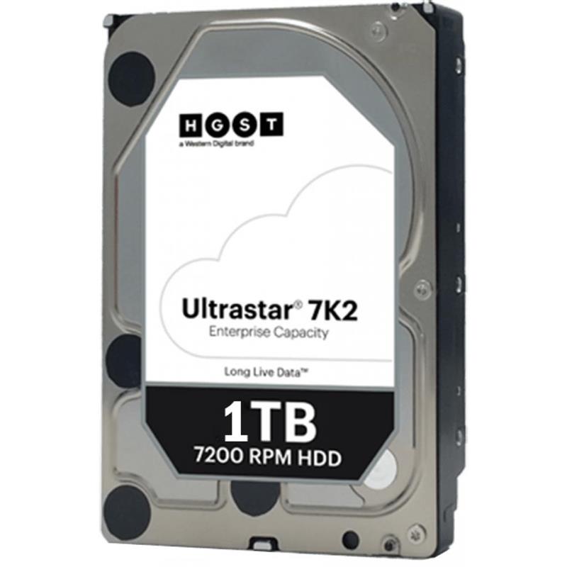 

Накопитель HDD SATA 1.0TB WD Ultrastar 7K2 7200rpm 128MB (HUS722T1TALA604/1W10001)