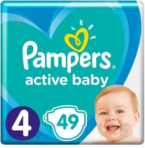 

Підгузники Pampers Active Baby 4 (9-14 кг) 49 шт