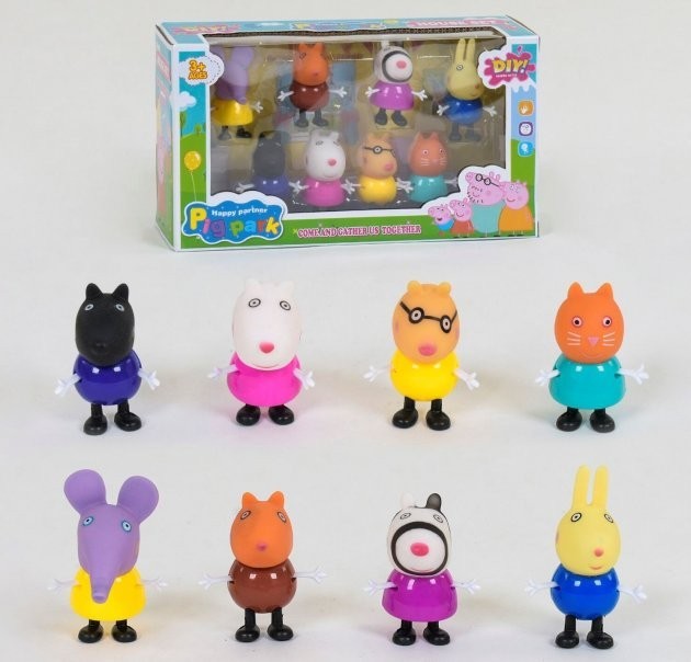 

Игровой набор Yangguang Toys Factory Фигурки из мультфильма Свинка Пеппа 8 фигурок (YM 665-11)