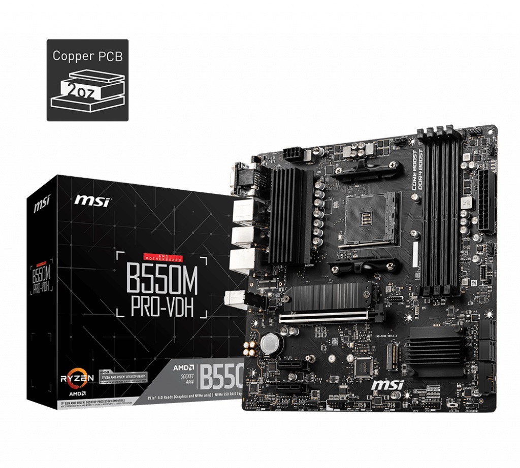 

Материнская плата MSI B550M PRO-VDH Socket AM4