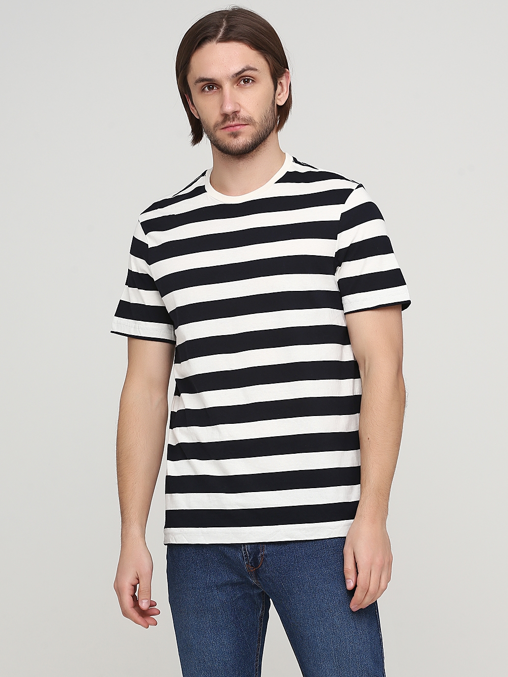 

Футболка H&M 0513699_шир.пол XL Белая