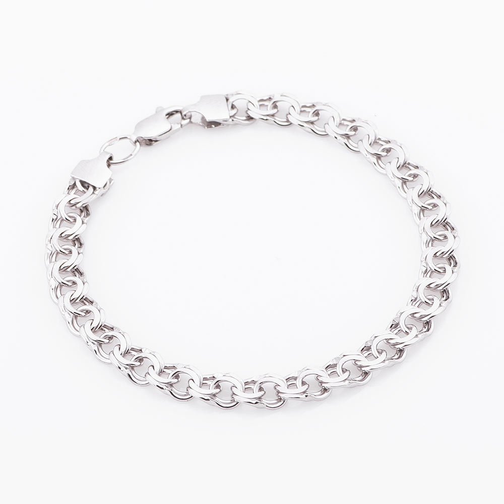 

Мужской серебряный браслет р021752 Оникс 22