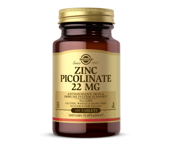 

Пиколинат цинку Zinc Picolinate Solgar 22 мг 100 таблеток (SOL319)