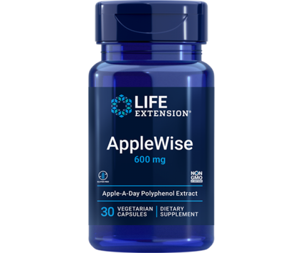 

Поліфеноли яблучні AppleWise Polyphenol Life Extention екстракт 600 мг 30 капсул (LE018)