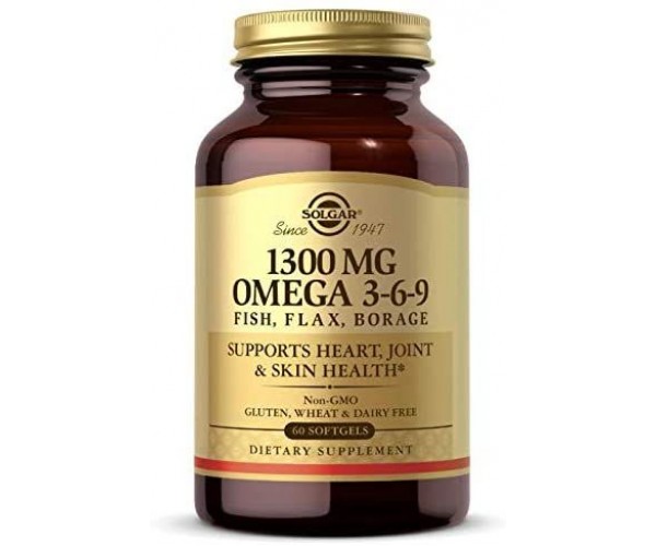 

Риб'ячий жир Омега 3 6 9 EFA Omega 3-6-9 Solgar 1300 мг 60 капсул (SOL233)