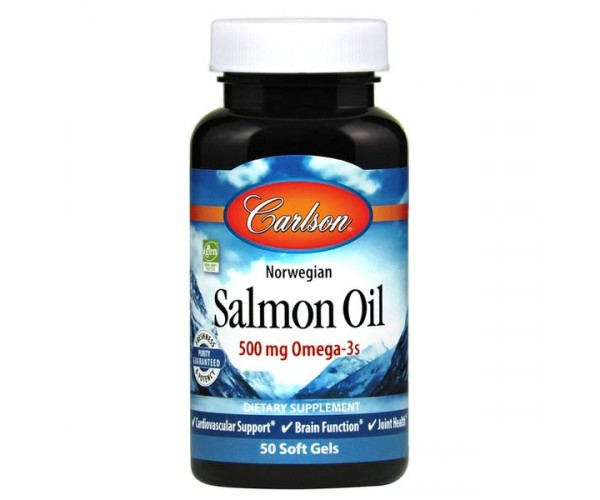 

Масло лосося Norwegian Salmon Oil Carlson Labs норвезьке 500 мг 50 капсул (CAR078)