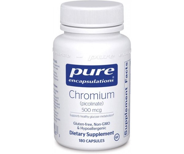 

Хром піколінат Chromium picolinate Pure Encapsulations 500 мкг 180 капсул (PE111)
