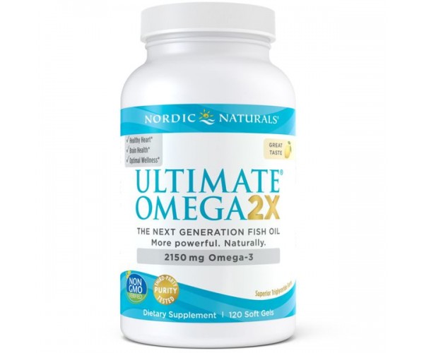 

Риб'ячий жир Ultimate Omega 2X Nordic Naturals лимон 2150 мг 120 капсул (NN011)