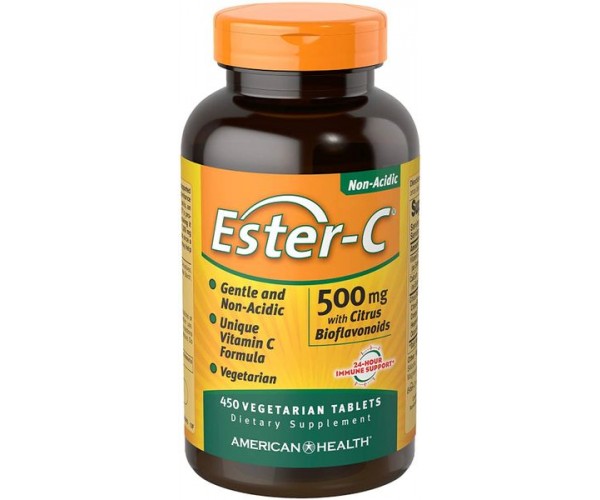 

Вітамін C з біфлавоноідамі Ester-C American Health 500 мг 450 таблеток (AH008)