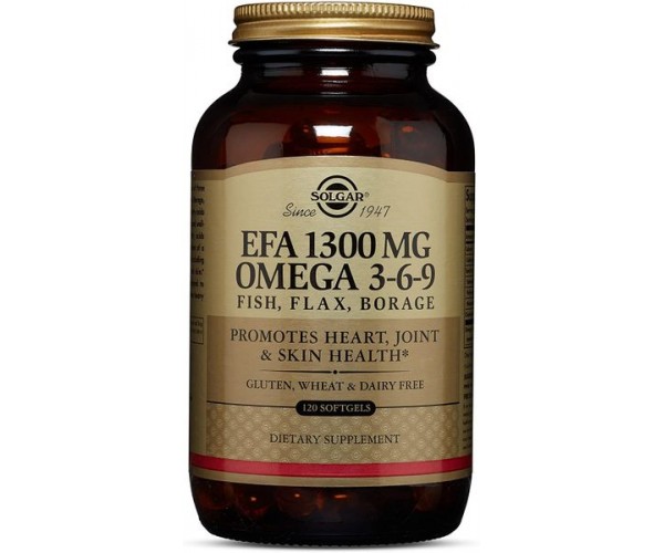 

Риб'ячий жир Омега 3 6 9 EFA Omega 3-6-9 Solgar 1300 мг 120 капсул (SOL231)
