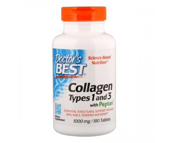 

Колаген 1 і 3 типу Best Collagen Types 1&3 Doctor's Best 1000 мг 180 таблеток (DB076)