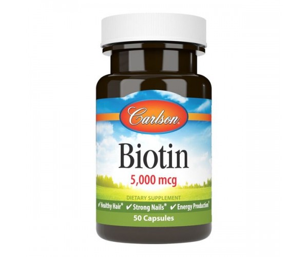 

Вітамін В7 Біотин Biotin Carlson Labs 5000 мкг 50 капсул (CAR014)