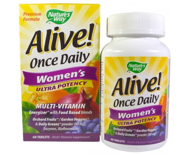 

Вітаміни для жінок Alive! Women's One Daily Multi-Vitamin Nature's Way 60 таблеток (NW075)