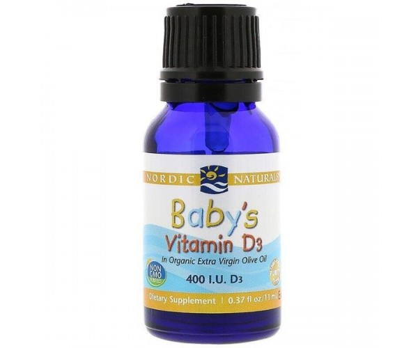 

Вітамін D3 для маленьких дітей Vitamin D3 Nordic Naturals 400 МО 11 мл (NN015)