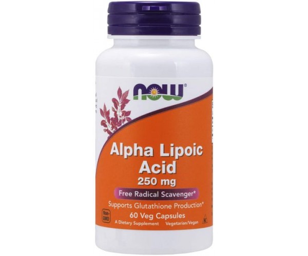 

Альфа-ліпоєва кислота Alpha Lipoic Acid Now Foods 250 мг 60 капсул (NF066)