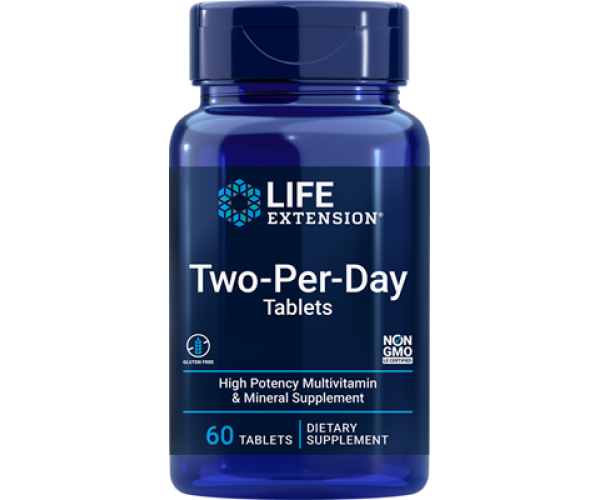 

Мультивітаміни Two-Per-Day Tablets Life Extension 60 таблеток (LE060)