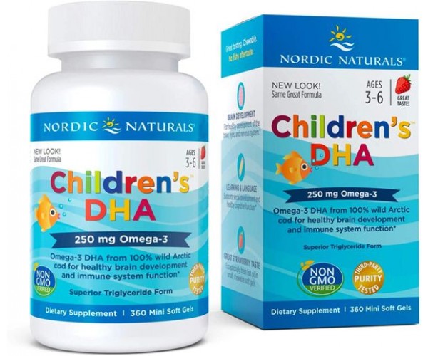 

Риб'ячий жир для дітей Children's DHA Nordic Naturals полуниця 360 капсул (NN012)