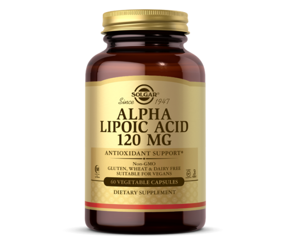 

Альфа-ліпоєва кислота Alpha Lipoic Acid Solgar 120 мг 60 капсул (SOL009)