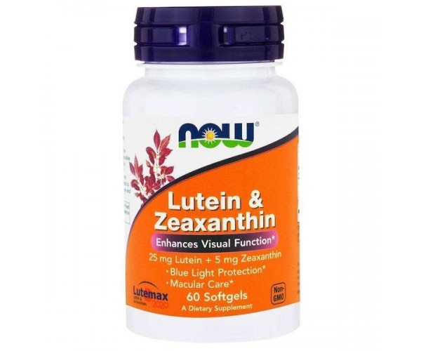 

Лютеїн Lutein & Zeaxanthin Now Foods 60 капсул (NF466)