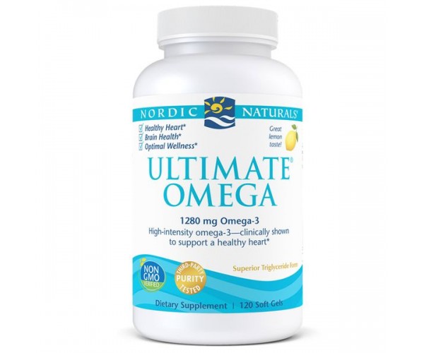 

Риб'ячий жир Ultimate Omega Nordic Naturals лимон 1280 мг 120 капсул (NN019)