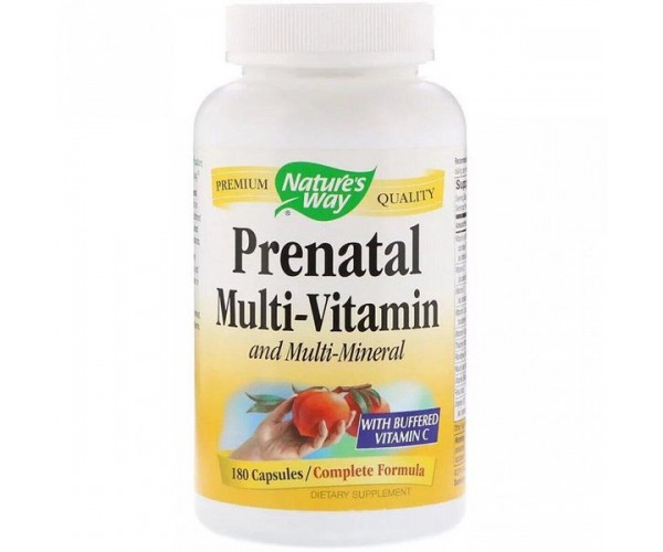

Вітаміни для вагітних Prenatal Multi-Vitamin and Multi-Mineral Nature's Way 180 капсул (NW064)