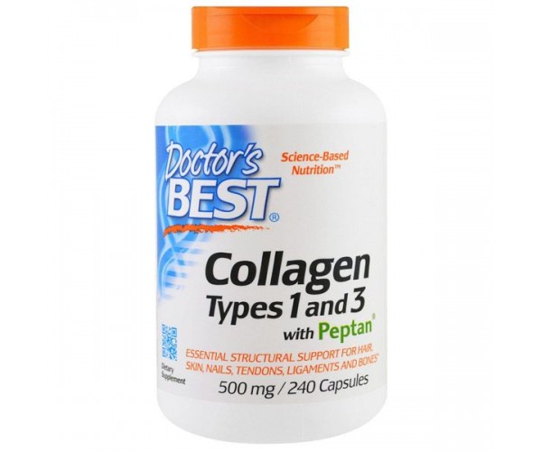 

Колаген 1 і 3 типу Best Collagen Types 1&3 Doctor's Best 500 мг 240 капсул (DB075)