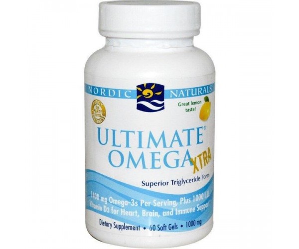 

Риб'ячий жир Омега-3 Ultimate Omega Xtra Nordic Naturals лимон 1000 мг 60 капсул (NN008)