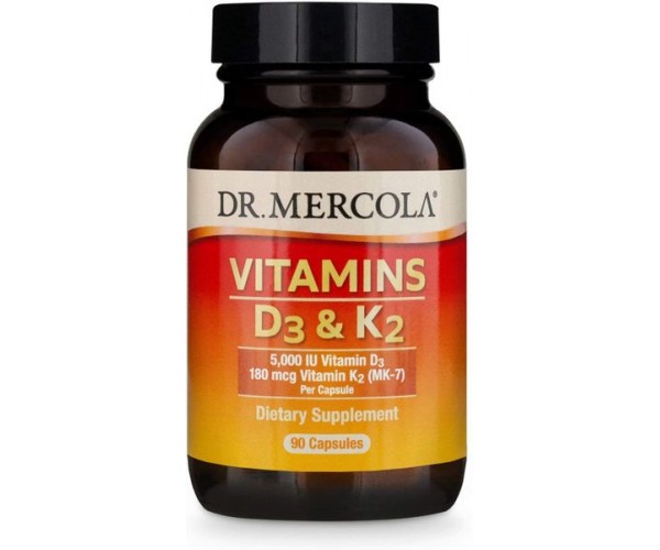 

Вітаміни D3 і К2 Vitamins D3 & K2 Dr. Mercola 5000 МО 90 капсул (DM019)