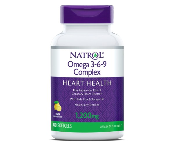 

Омега 3-6-9 Omega 3-6-9 Complex Natrol лимон 1200 мг 60 капсул (NTRL013)