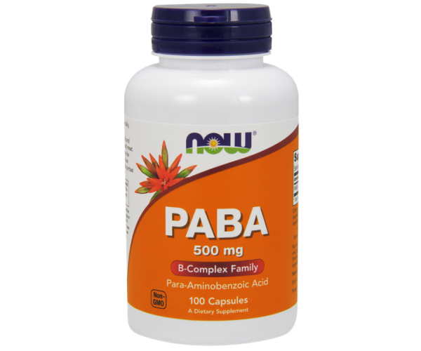 

ПАБК пара-амінобензойна кислота PABA Вимтамин В10 Now Foods 500 мг 100 капсул (NF002)