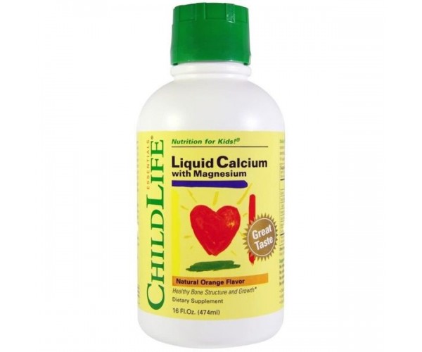 

Рідкий кальцій та магній для дітей Calcium with Magnesium ChildLife апельсин 474 мл (CL009)