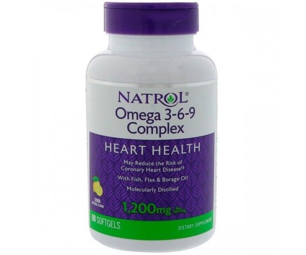 

Омега 3 6 9 Omega 3-6-9 Complex Natrol лимон 1200 мг 90 капсул (NTRL014)