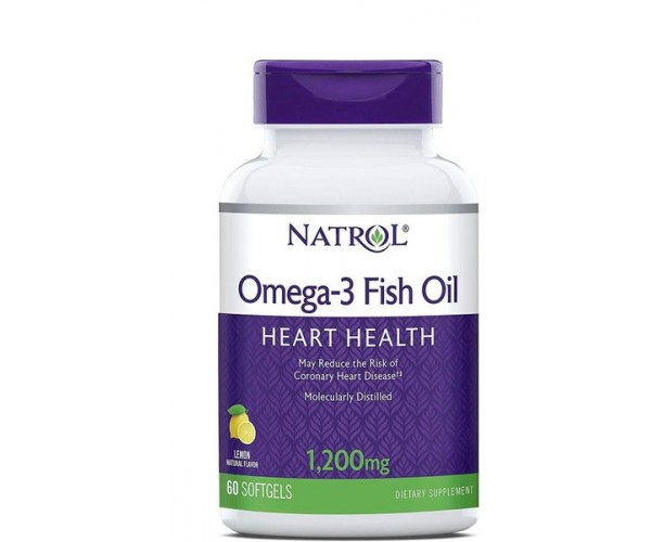 

Риб'ячий жир Омега-3 Omega-3 Natrol лимон 1200 мг 60 капсул (NTRL019)