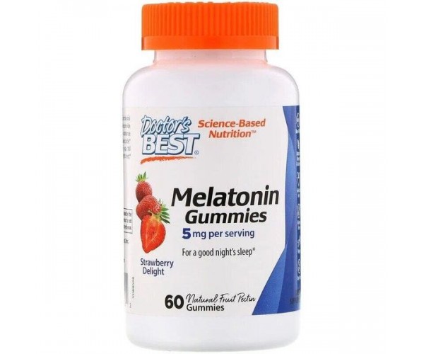 

Мелатонін Melatonin Gummies Doctor's Best 5 мг полуниця 60 цукерок (DB042)
