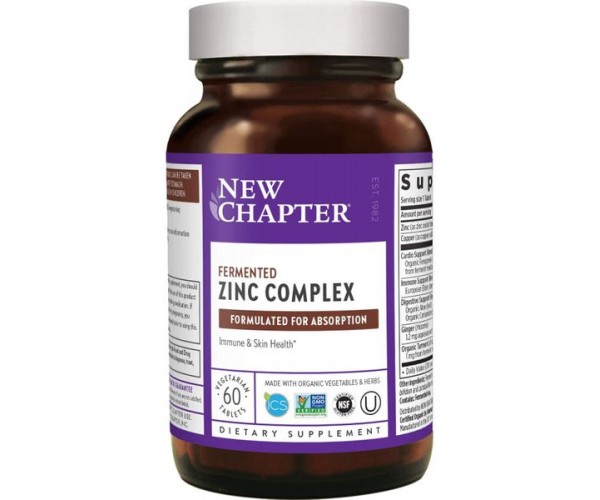 

Цинк Fermented Zinc Complex New Chapter 60 таблеток (NCR059)