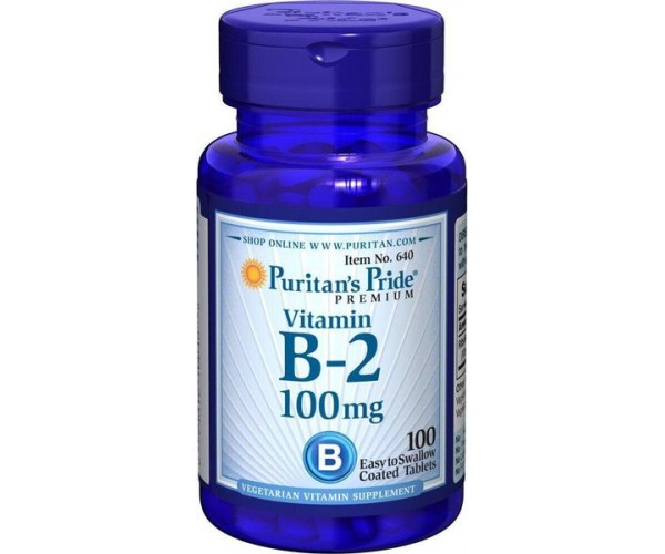 

Вітамін В2 Рібофлавін Vitamin B-2 Riboflavin Puritan's Pride 100 мг 100 таблеток (PP045)