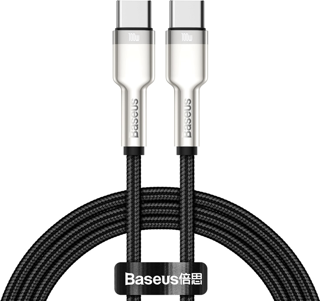

Кабель Baseus Cafule Metal Type-C to Type-C 100W 1 м Black (CATJK-C01)