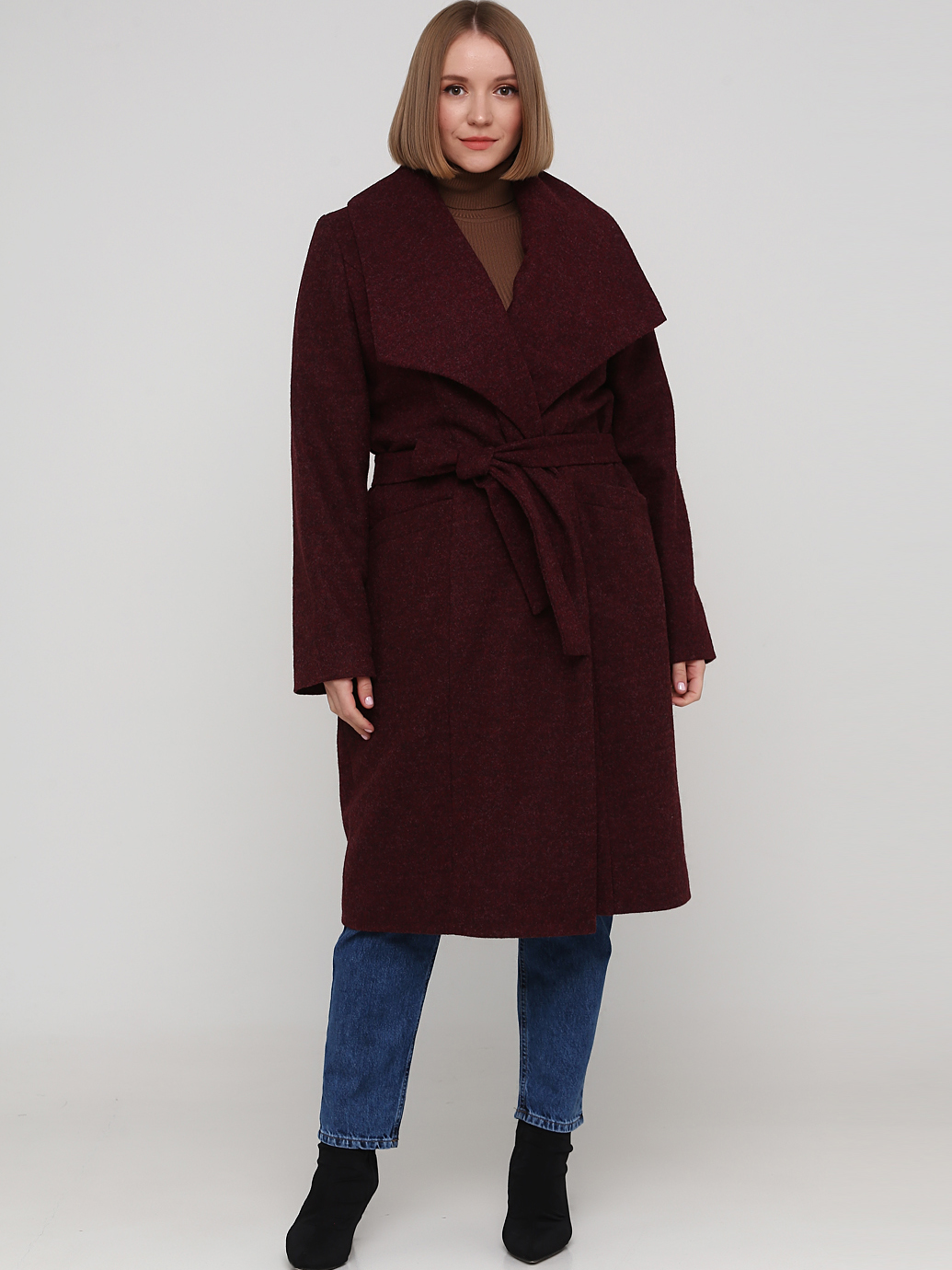 

Пальто NikTan 81351 50 Бордовое