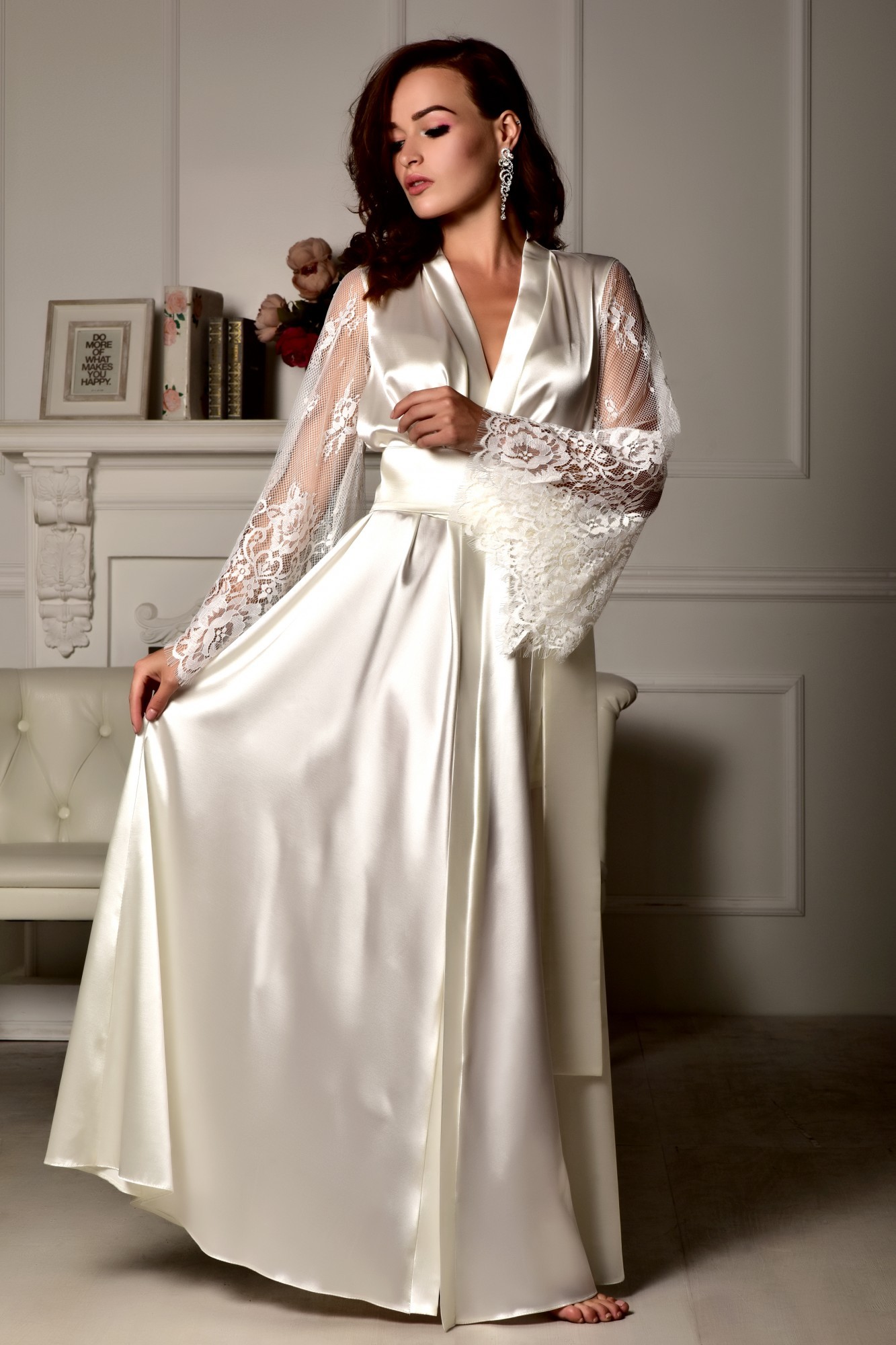 

Женский халат SweetLove Одри XS Айвори 1265