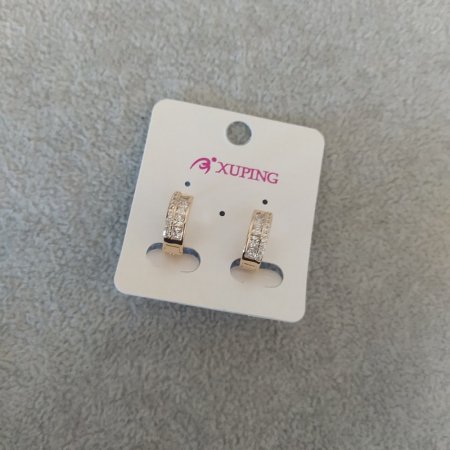 

Серьги Xuping с белыми камнями 5х14мм Позолота 18К, ida4363