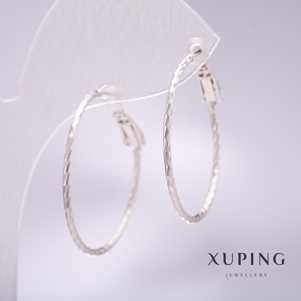 

Серьги Xuping Кольца 30х2мм родий, ida32659