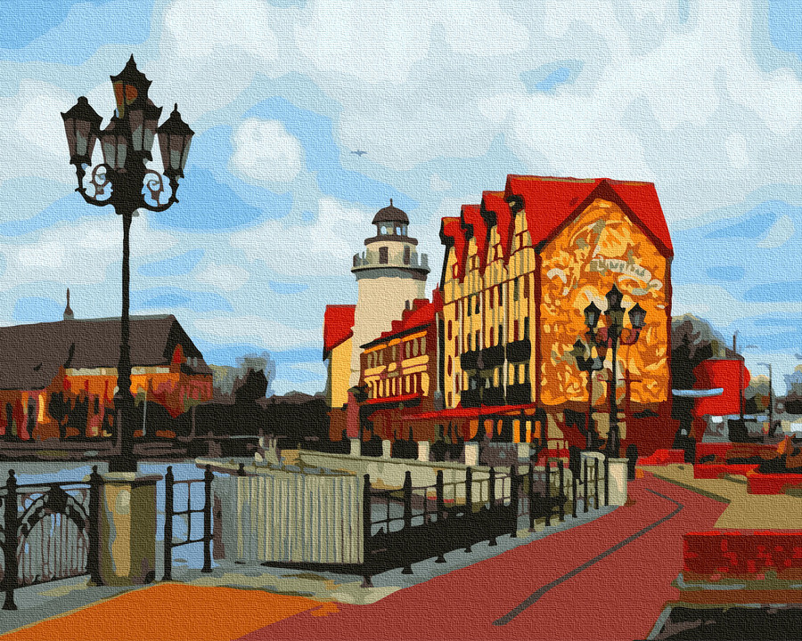 

Картина по номерам - Улица шведского городка BrushMe 40*50см. (GX32394)