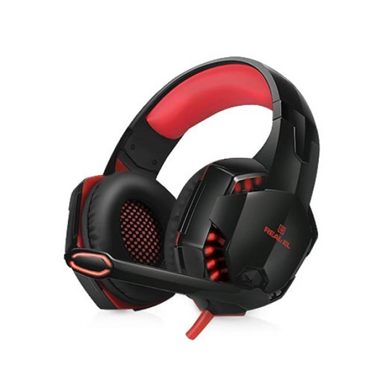 

Наушники гарнитура накладные REAL-EL GDX-8000 Black/Red