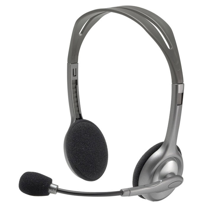 

Наушники гарнитура накладные Logitech H110 Silver