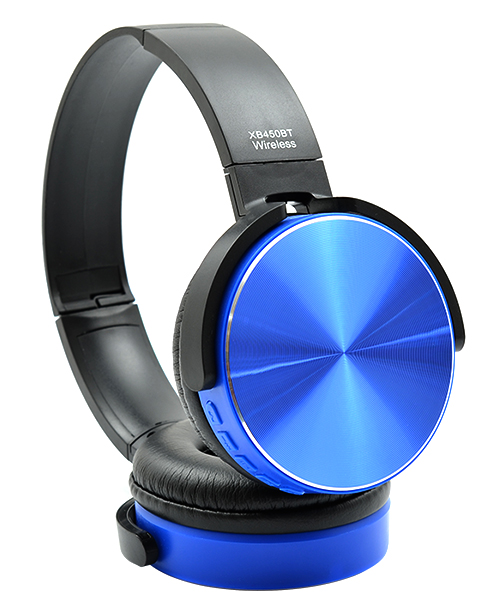 

Беспроводные Bluetooth стерео наушники MDR 450 Metal Super Bass с поддержкой карты памяти Синие (450 Blue)