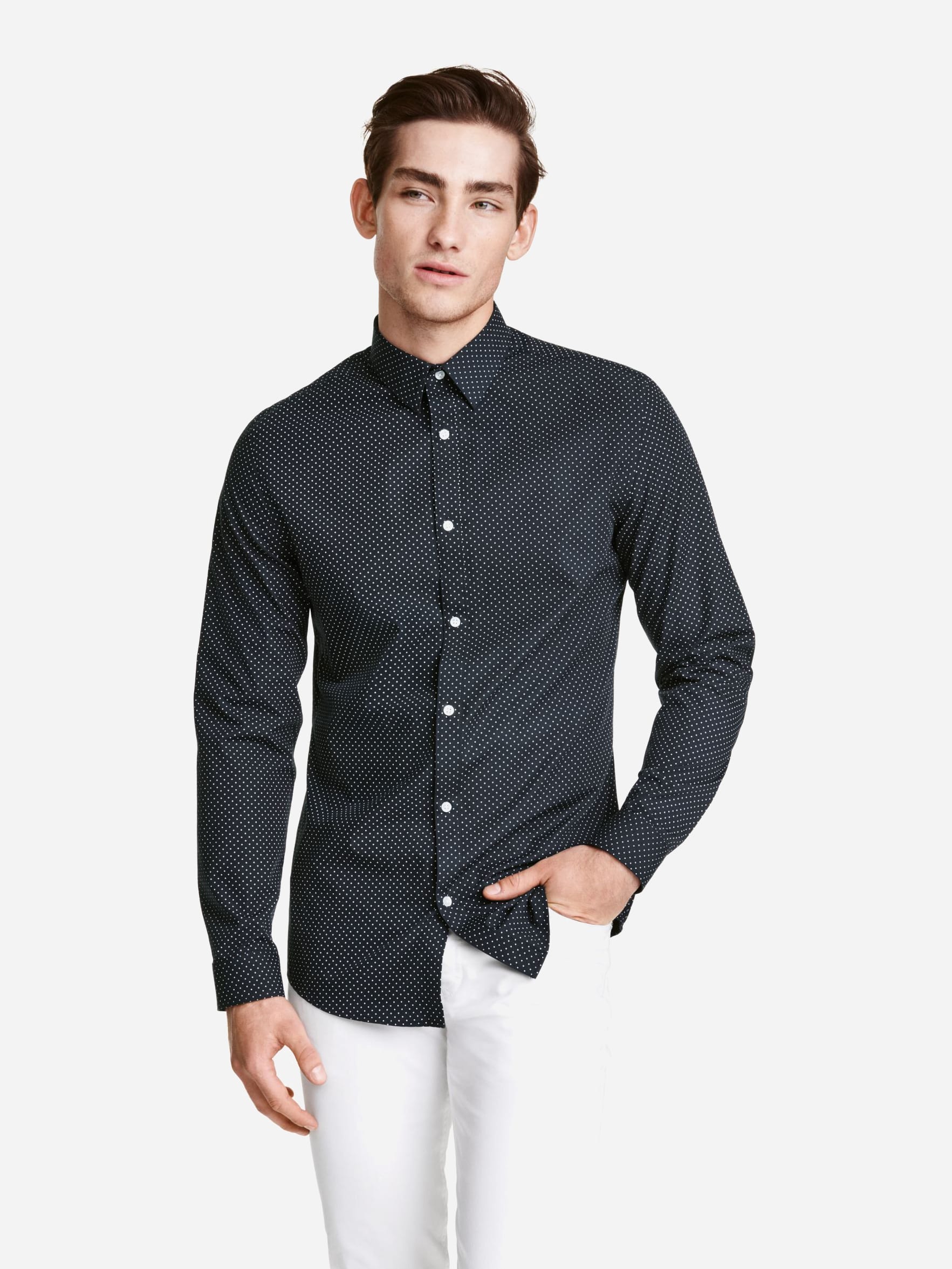 

Рубашка H&M 82456172  Синяя, Рубашка H&M 82456172 S Синяя