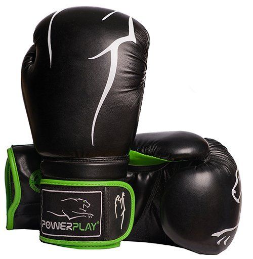 

Боксерские перчатки 3018 Power Play 16oz Черно-зеленый (37228047)